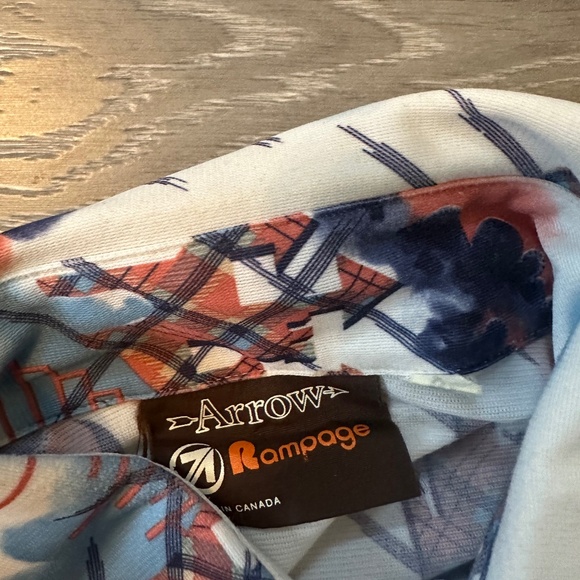 Vintage 70s Arrow Dagger Collar Disco Dress Shirt - Picture 3 of 3